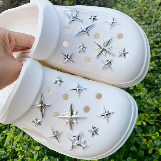 18pcs/Set Detachable Punk Style Metal Rivets Decorative Buckles For Garden Shoes & Hole Shoes New by PDG ibma