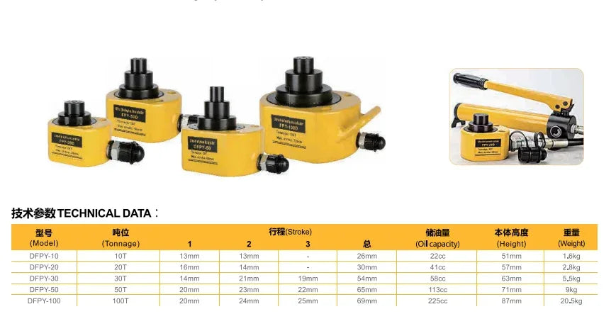 Multi stage Low Height Hydraulic Cylinder Jack Ram Portable Hydraulic Lifting Jack Split Hydraulic Booster for Machinery Bridge