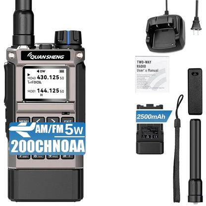 Quansheng UV-K1(8) Air Band Walkie Talkie 50-600MHz Full Band Receive UHF VHF Ham Radio Wireless Frequency Copy Type-C Charging