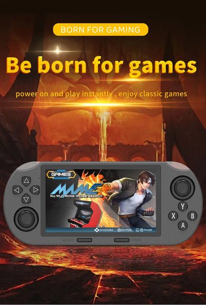 SF3000 handheld game console with a 4.5-inch large screen, supporting e-books, MP4， Music function, built-in 20000+games