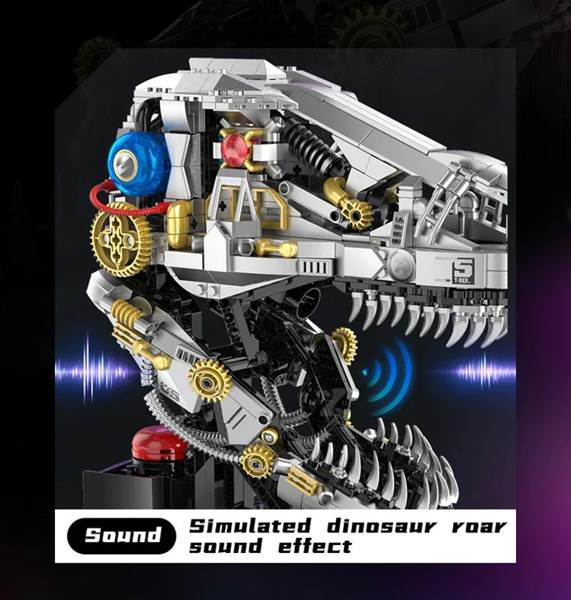 Mechanical Dinosaurs Building Blocks Model Simulated Electric Toys Christmas Gifts for Boys Kids Children Technical Toy Ornament