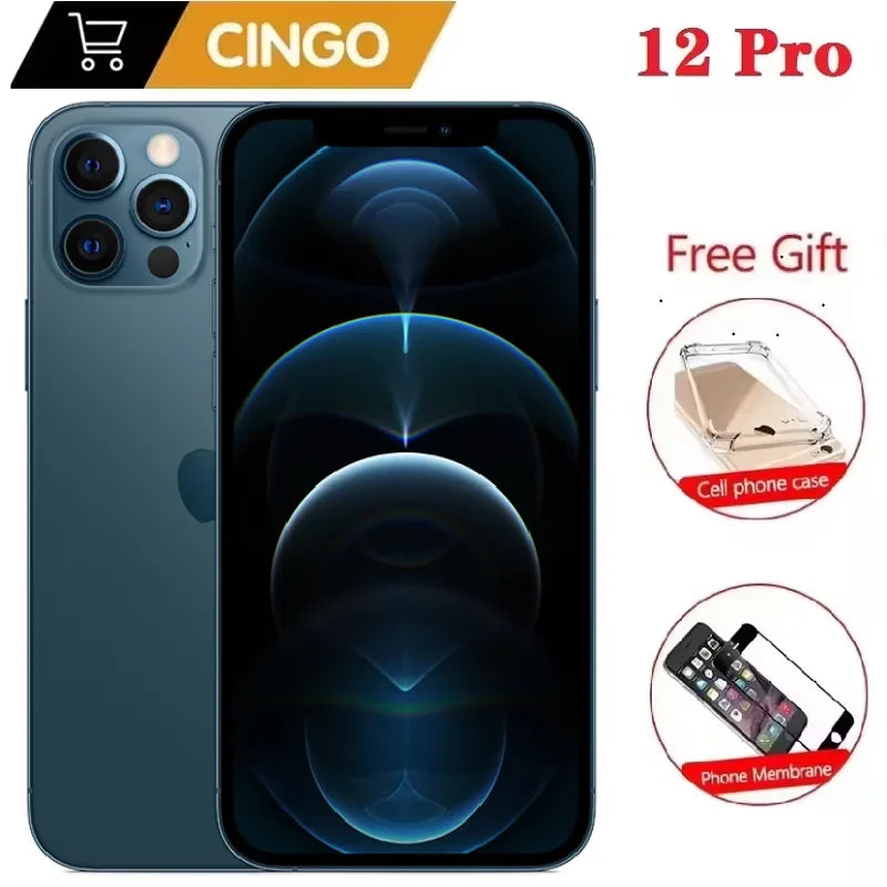 Apple iPhone 12 Pro 5G LTE 6.1'' 6GB&128/256GB IOS Cellphone iphone 12pro A14 Bionic 12MP Original Mobile Phone