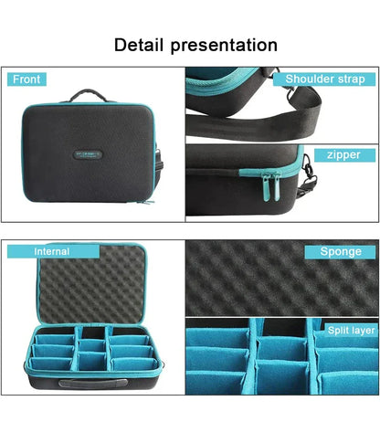 Waitley Portable Tool Battery Storage Case Waterproof accessories box For Makita ect batteries store carry, Can DIY partition