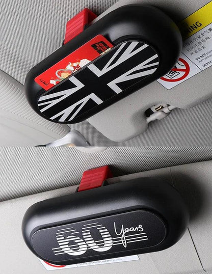 Car Glasses Card Ticket Holder Sunglasses Box Case Multifunctional Sun Visor Clip Creative Storage Fastener Interior Accessories