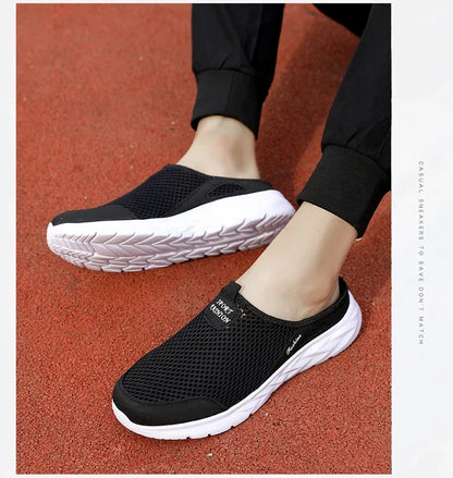 YRZL Hot Sale Men Half Slipper High Quality New Design Mesh Shoes Breathable Outdoor Sandals Comfortable Couples Walking Shoes