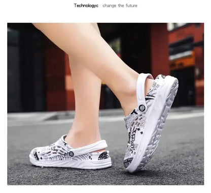 Plus Size 49 Men Non-slip Sandals Clogs Men and Women Home Beach Slippers Breathable Lightweight Men Outdoor House Slides