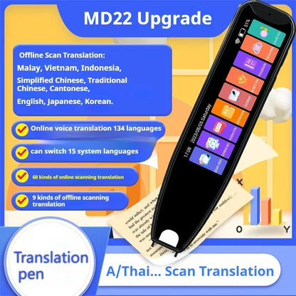 New MD22 Voice Translator Offline Scan Translation Pen  134 Voice Translation 9 OfflineTranslation Business Scanning Reading Pen
