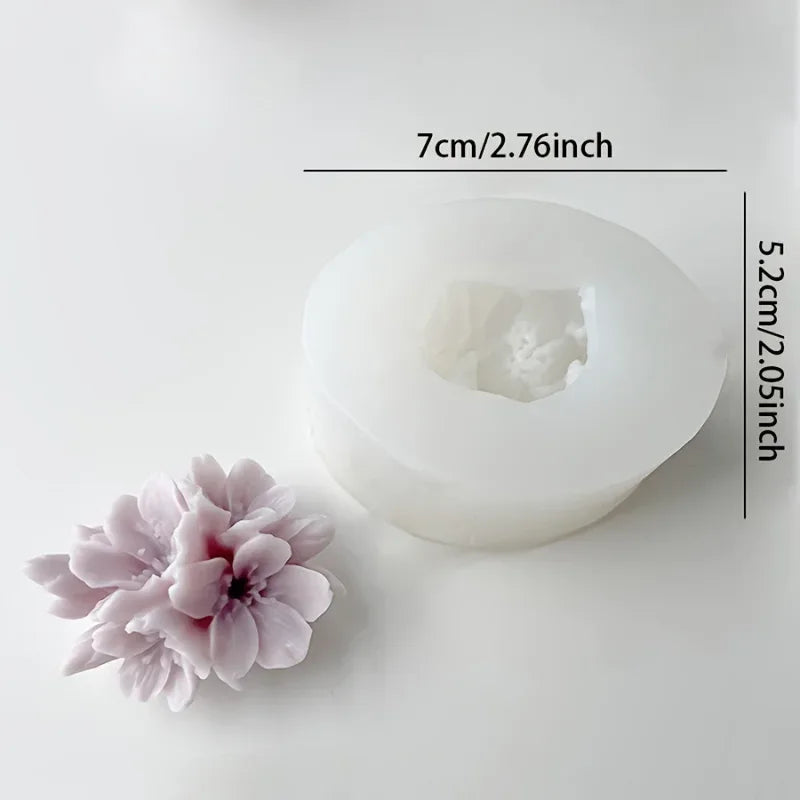 1pcSakura Peach Blossom Valentine's Day Anniversary GiftDIYSilicone Candle Mold Soap Resin Casting Handmade Soap Aromatherapy Pl