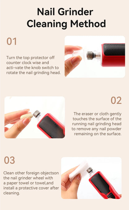 ROJECO Pet Electric Nail Grinder Rechargeable Dog Paw Grooming Nail Clipper LED Light 7 Speeds Adjustable Cat Claw Nail Grinder