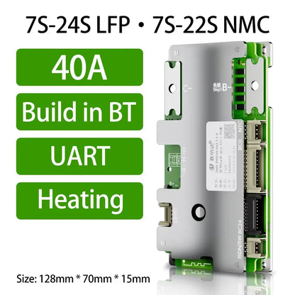 Build-in BT JBD Smart BMS Automatic Identify 7S-24S 8S 9S 10S 11S 12S 13S 14S 16S 20S 21S 22S 40A 50A 60A 80A LFP NMC Battery