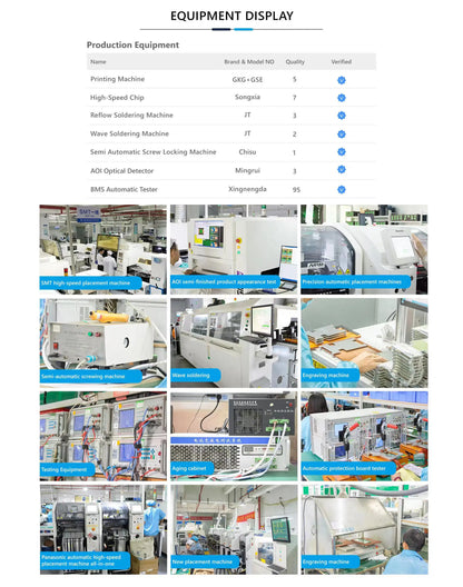 Build-in BT JBD Smart BMS Automatic Identify 7S-24S 8S 9S 10S 11S 12S 13S 14S 16S 20S 21S 22S 40A 50A 60A 80A LFP NMC Battery