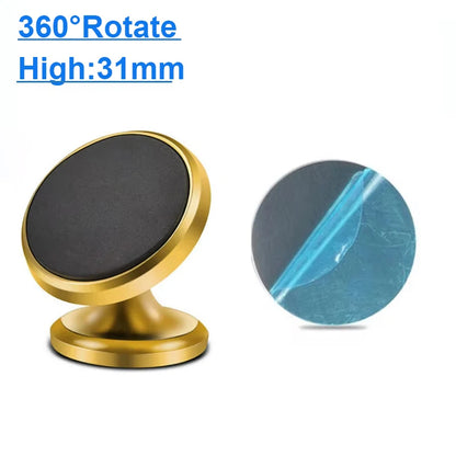 Creative Dual Axis Alloy magnetic car bracket 720 ° rotation Double ball magnetic phone holder for Any model phone