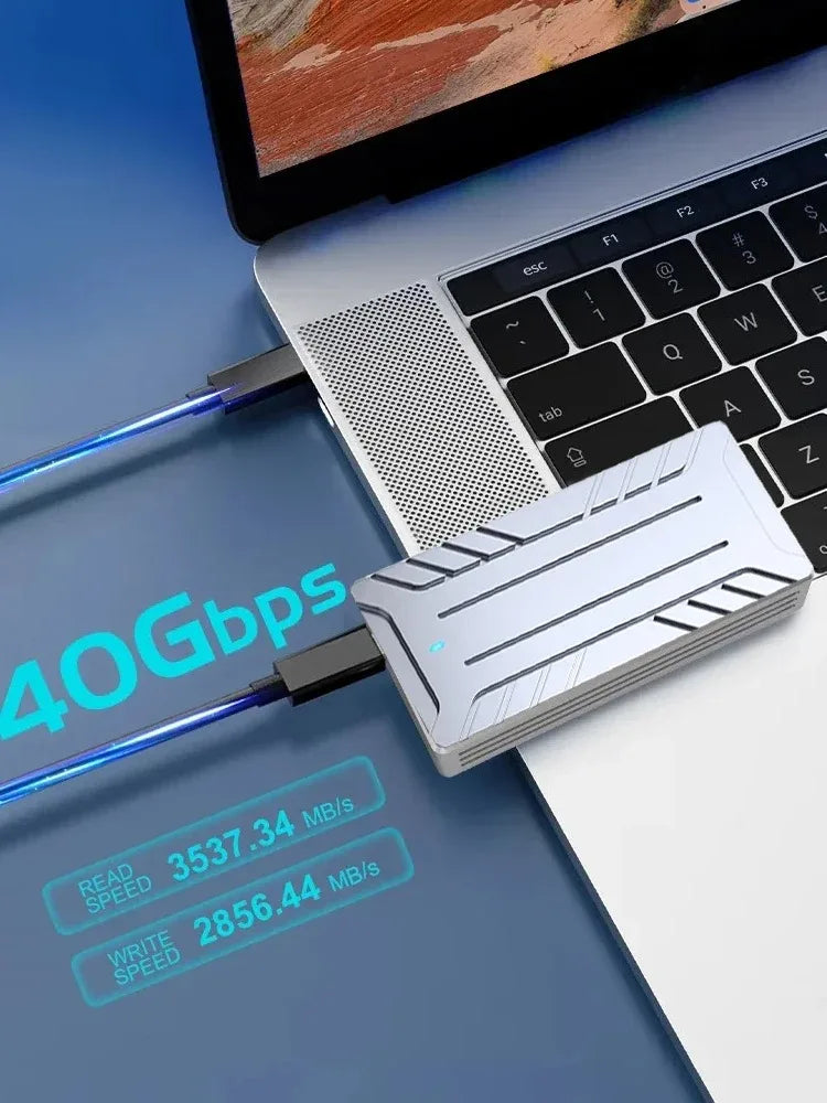 40Gbps USB 4.0 SSD Enclosure Thunderbolt USB-C M.2 NVMe SSD Case Compatible with USB 3.2/3.1/3.0 For Macbook iPad Phone Laptop