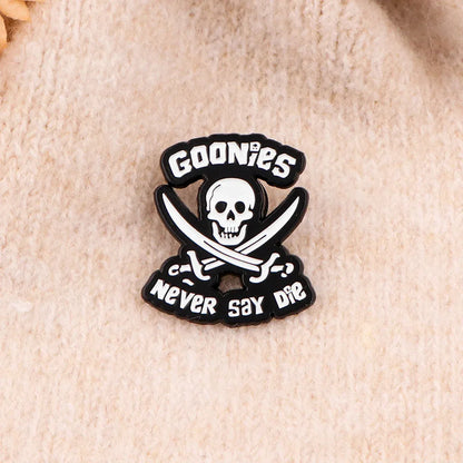Punk Skeleton Enamel Pin Quotes Brooch Pines Lapel Pins Badge on Backpack Clothing Accessories Gothic Jewelry Halloween Gift