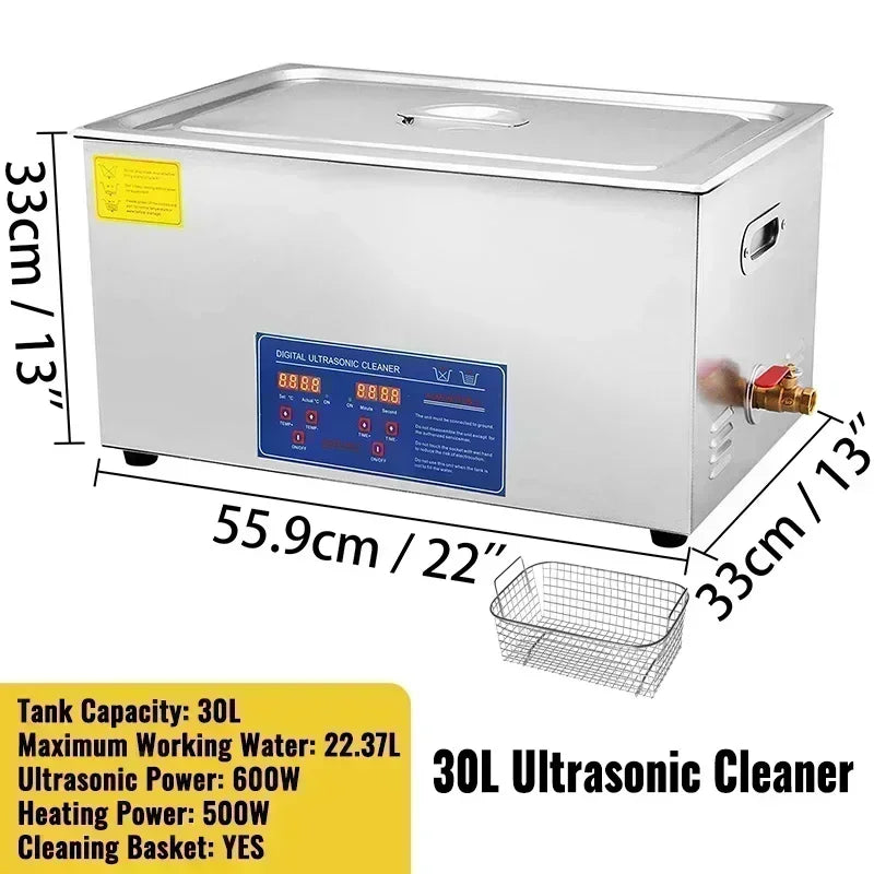 VEVOR 1.3L 2L 3L 6L 10L 15L 22L 30L Ultrasonic Cleaner Lave-Dishes Portable Washing Machine Diswasher Ultrasound Home Appliances