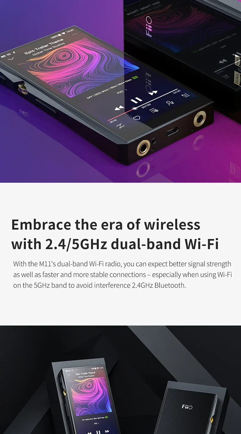 Zycbeautiful for fiiO M11 HIFI Music MP3 Player with Balanced Output/Support WIFI/Air Play/Spotify
