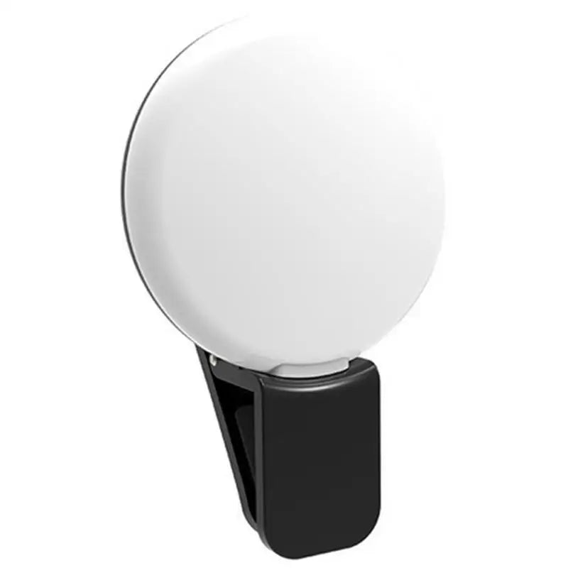 Portable Mini LED Selfie Ring Light for Mobile Phones Durable Three Step Dimming Photography Clip-On Fill Light for Perfect Self