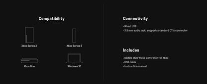 Gamepad for Xbox Series X, S, Xbox One 8BitDo Wired Controller for PC Windows 10USB Gamepad Xbox Officially Licensed 8BitDo M30