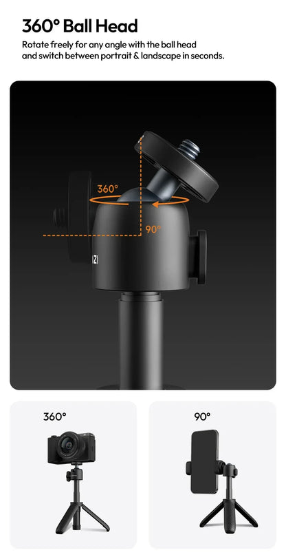 Ulanzi MT88 ClipMate Tripod Backpack Clip Selfie Stick Mode Extendable Tripod Mode Travel Photography Livestreaming Vlog Shots