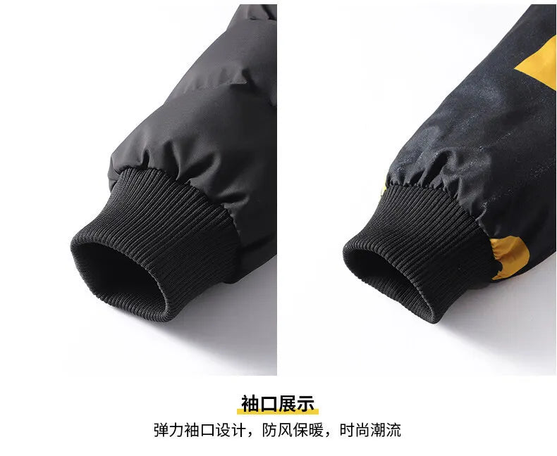 Men Autumn Winter Cotton Jacket Warm Comfortable Padded Thickened Down Jacket 2024 New Double-Sided Clothes Removable Cap M-5XL