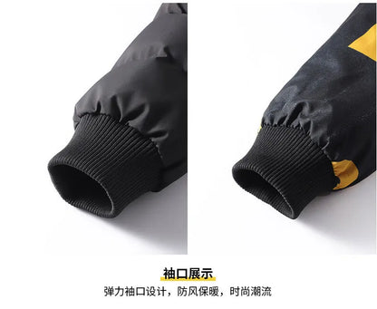 Men Autumn Winter Cotton Jacket Warm Comfortable Padded Thickened Down Jacket 2024 New Double-Sided Clothes Removable Cap M-5XL