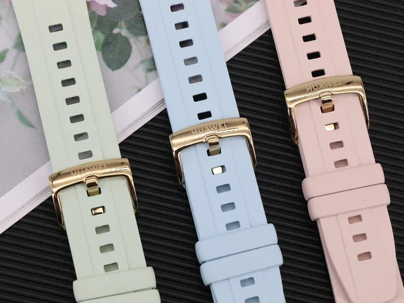 Original 18mm Watch Strap for Huawei GT6 GT5 41mm Leather Strap GT4 41mm FKM Sport Band for GT5pro 42mm Women Calf Leather Band