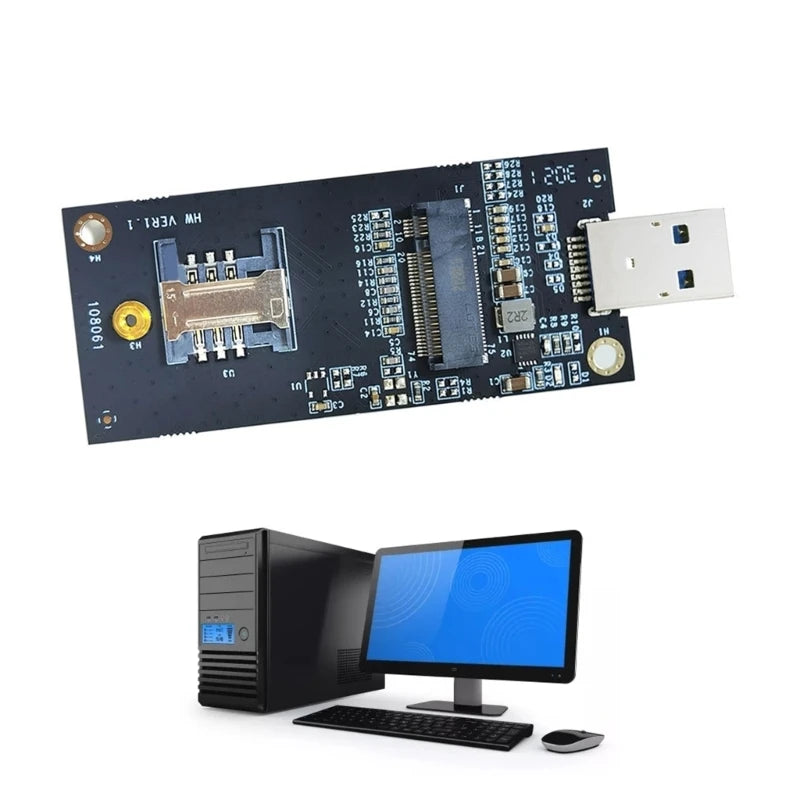 M2 USB Adapter DW5821E M2-NGFF DW5811e DW5816E EM7455 L860-GL USB3.0 Expansion Card for 3G/ 4G/ 5G LTE Module