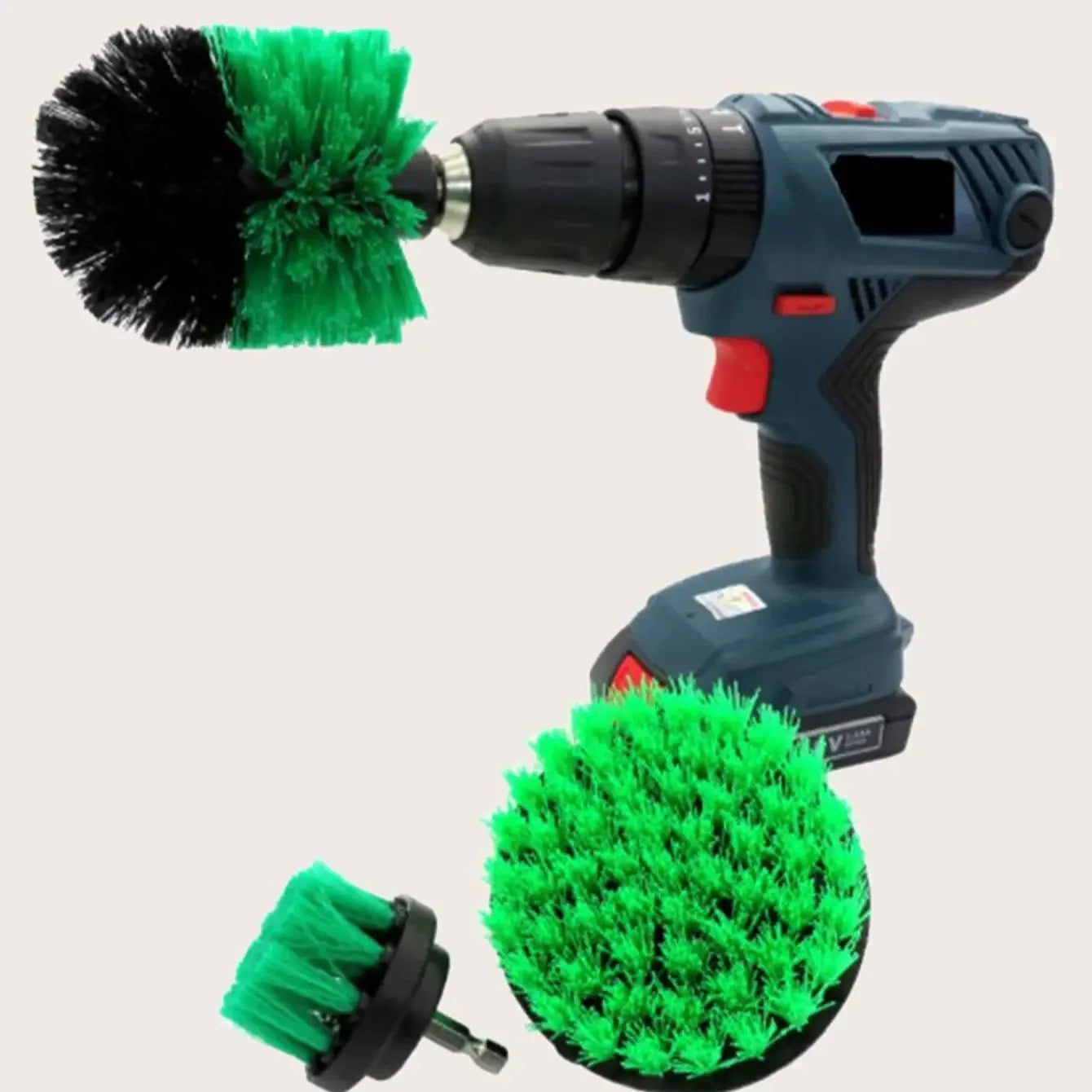 3Pcs/Set Electric Scrubber Brush Drill Brush Kit Plastic Round Cleaning Brush for Carpet Glass Car Tires Nylon Brushes