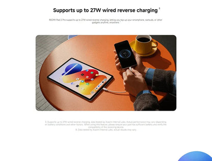 Global Version Xiaomi Redmi Pad 2 Pro Wifi 8 + 256GB 12.1 Inch 2.5K Crystal-clear Certified Eye-care Display Quad Speakers Massive 12000mAh (type) Battery Tablet PC