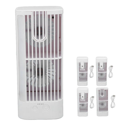 Desktop Air Conditioner Fan, Desk Air Cooler Excellent Cooling Effect Night Light Air Conditioner Fan for Homes Dormitories