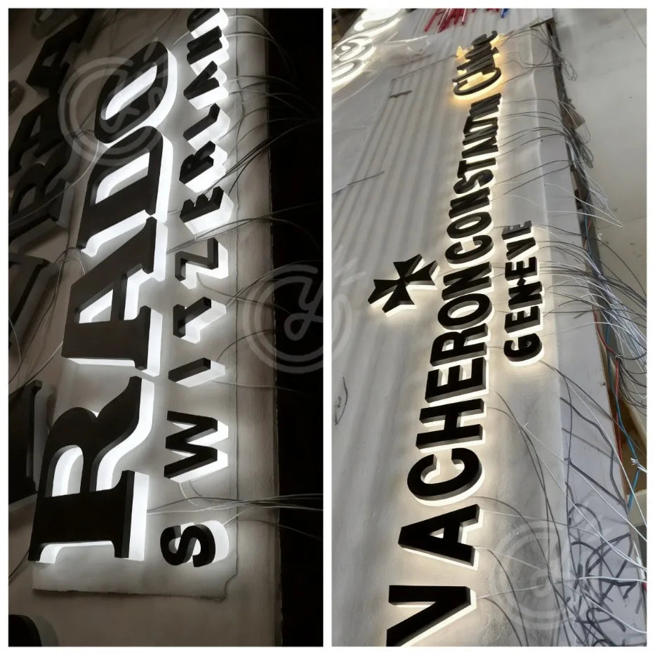 Custom Made LED 3D Sign Metal Backlit Letters for Outdoor Business Storefront Waterproof Advertising Display