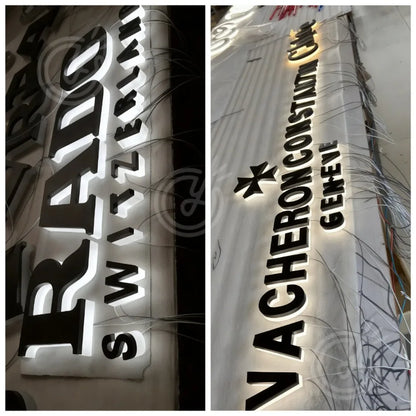 Custom Made LED 3D Sign Metal Backlit Letters for Outdoor Business Storefront Waterproof Advertising Display