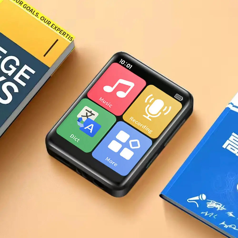 2024 New Portable MP4 MP3 Player Bluetooth 5.0 Clip Mini Walkman Student Full Touch Screen Sport Lossless HIFI Music FM Radio