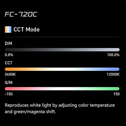 Nanlite FC-720B FC-720C Bowens Mount Video COB Fill Lighting Smart APP Control Bi-color / RGB 2 Version Available for Filmmaking
