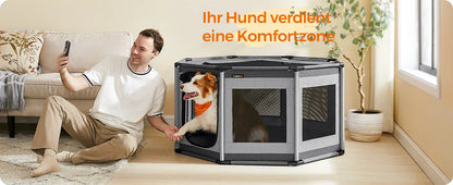 FEANDREA animal transport box, M/L puppy spout, robust construction with side bag