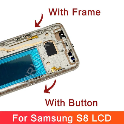 TFT Screen For Samsung Galaxy S8 LCD With Frame G950F G950U Touch Screen Repairment Parts Assembly Display Without Fingerprints