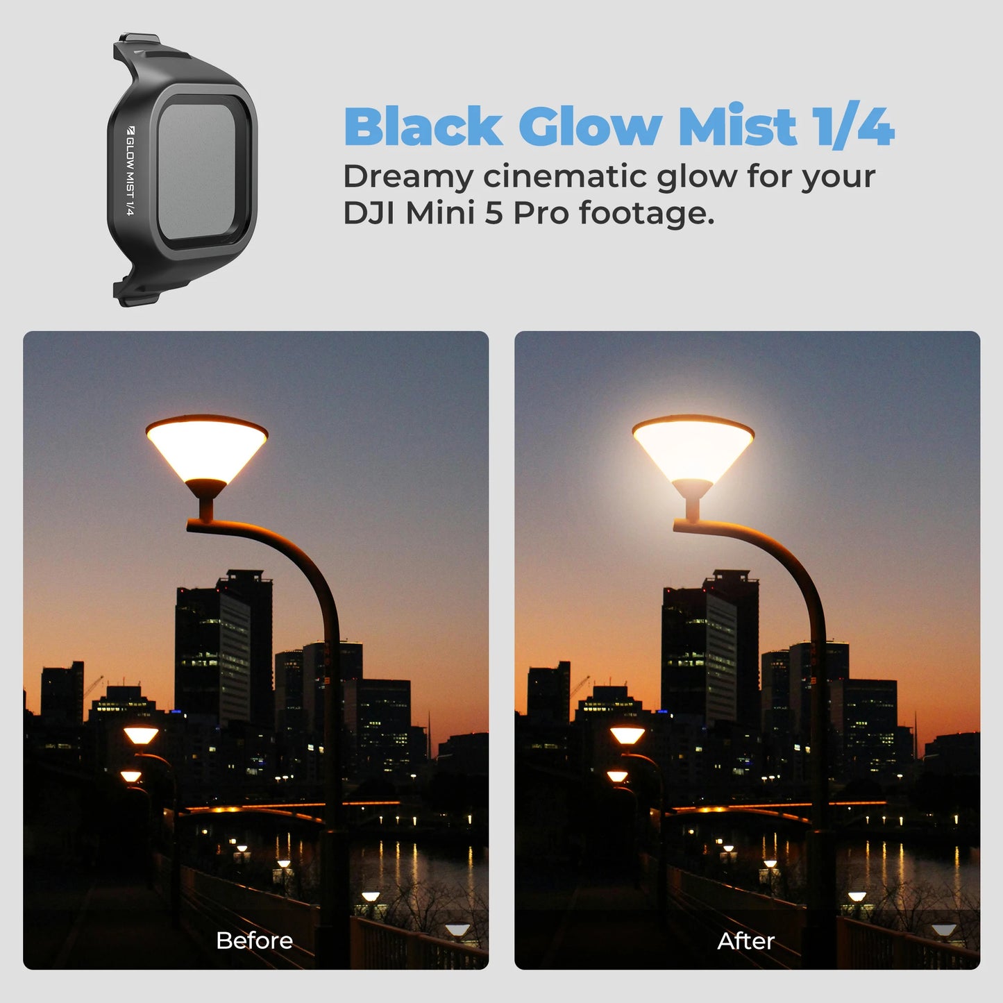 Freewell Everyday 4 Pack Filters for DJI Mini 5 Pro, Included UV, CPL, LPR and Glow Mist 1/4 Drone Filter Accessories