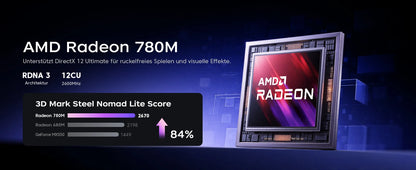 ACEMAGIC Mini PC AMD Ryzen 7 H255 Mini PC Computer 16GB RAM 512GB SSD WIFI 6 BT5.2 with RGB Lights 4K Triple Windows 11 Pro