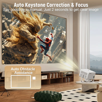 Velec 8K Video Decode Projector TP350 650 ANSI 1080P Auto Focus Android 14 H726 Portable Outdoor Smart Home Theater Projectors