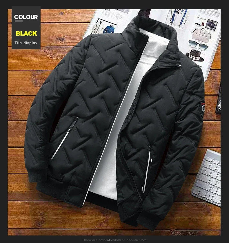 Men Bomber Jacket Casual Autumn Winter Jacket Thicken Men Fashion Clothing 2022 Streetwear Cotton Padded Jacket Slim Fit Coat