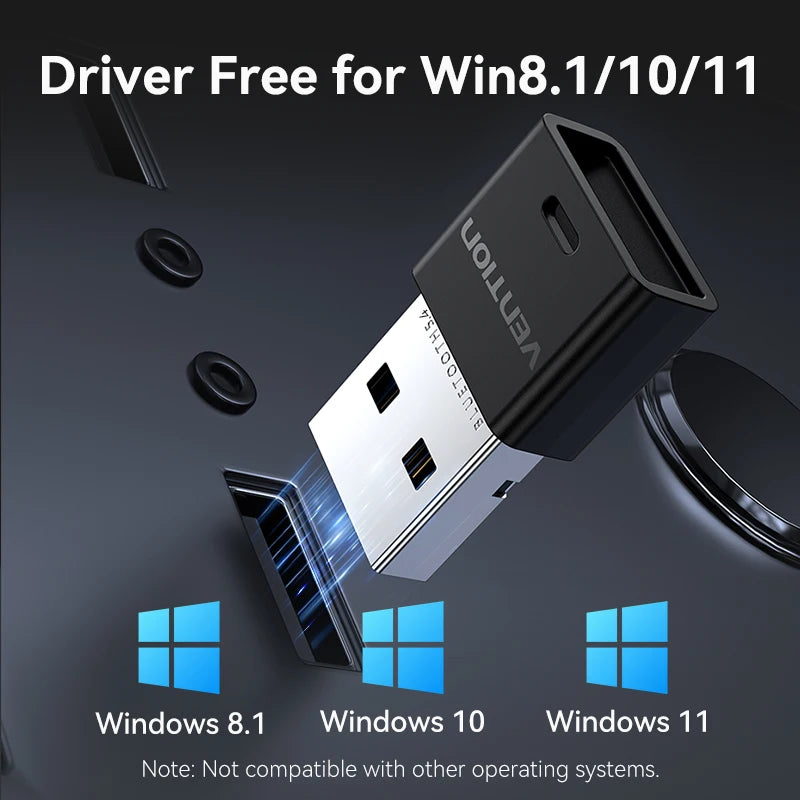 Vention USB Bluetooth Adapter 5.0 5.1 5.3 5.4 6.0 Dongle for PC Speaker Wireless Mouse Keyboard Music Audio Receiver Transmitter