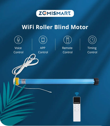 Zemismart WiFi Electric Roller Blind Motor Automatic enginer for 37mm 38mm Tube Work with Tuya Alexa Google Home Voice