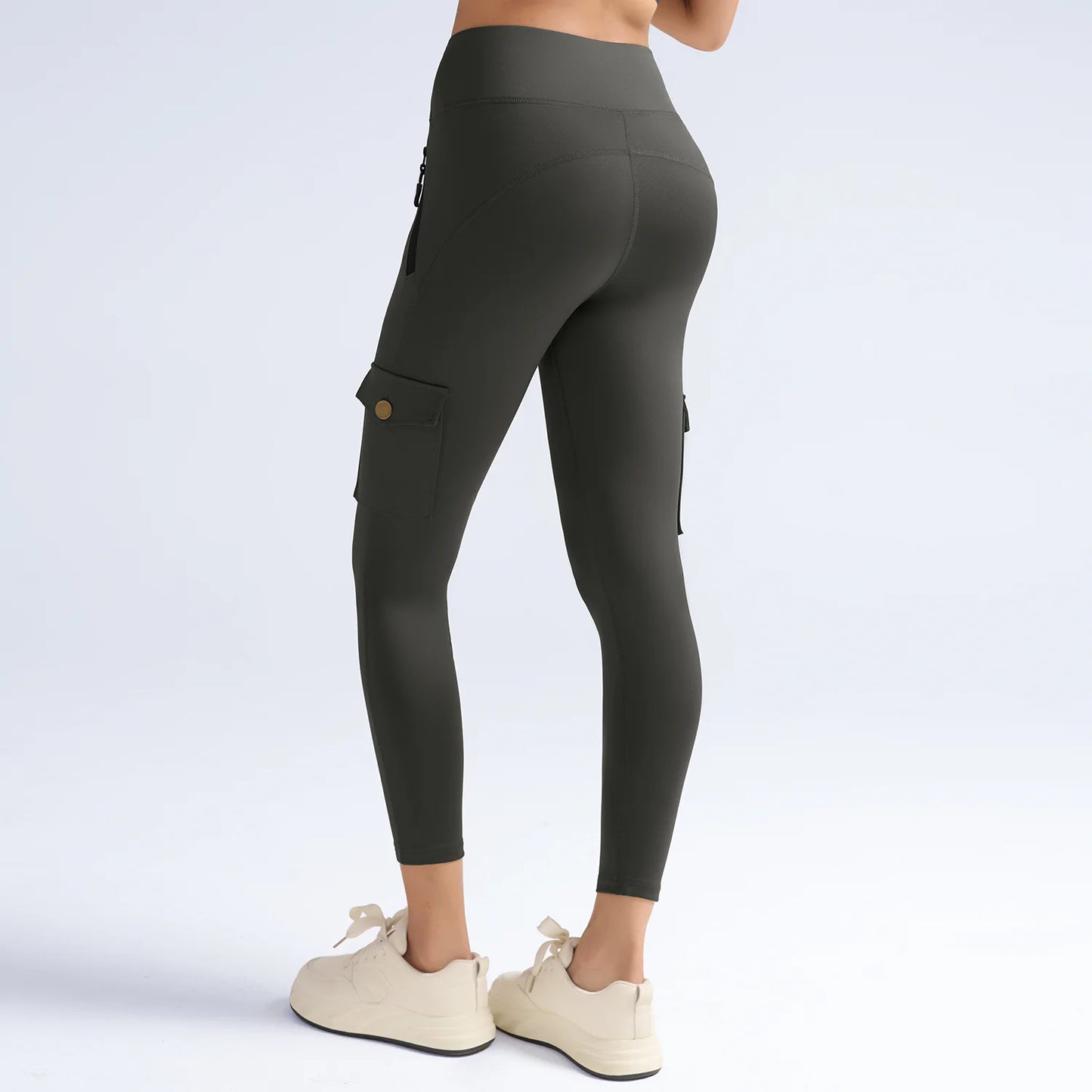 1/3 PCS Washed Print Work Pocket Women Leggings Elastic Butt Lifting Fitness Tights 2025 New Athletic Pants Fashion Streetwear