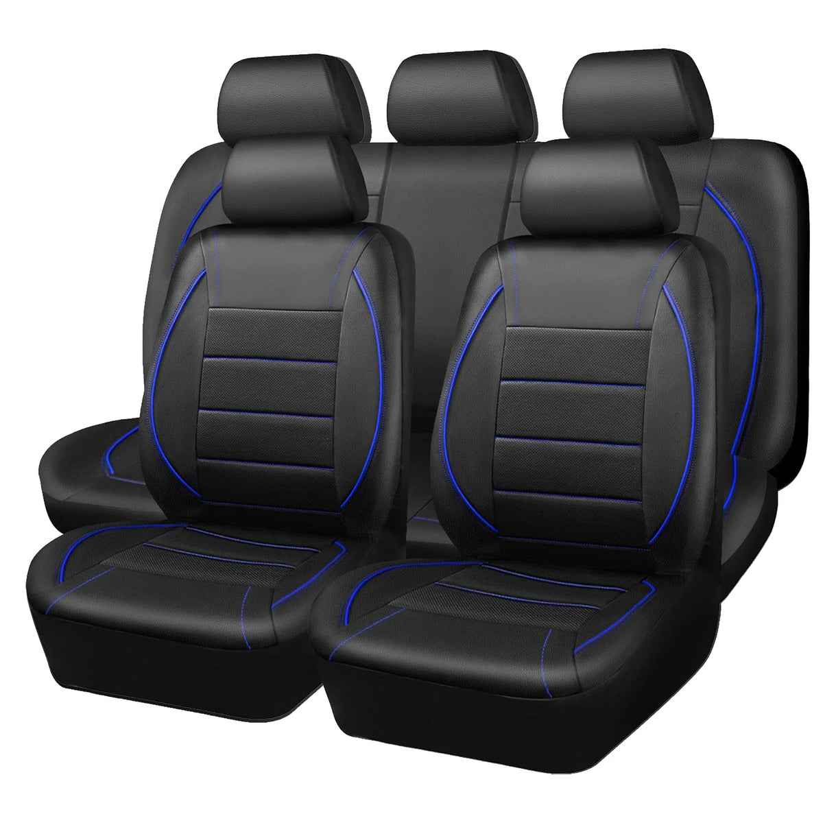 Universal Leather Car Seat Covers Simple Style Breathable 5 Seat Car Seat Cover by PDG ibma