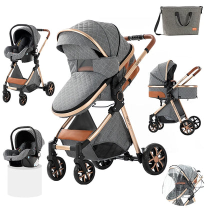 Baby Stroller 3 in 1 stroller lightweight strollers  Baby Carriage mutifunction strollers Baby newborn stroller mother kids