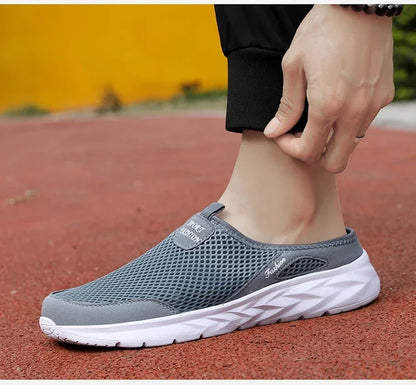 YRZL Hot Sale Men Half Slipper High Quality New Design Mesh Shoes Breathable Outdoor Sandals Comfortable Couples Walking Shoes