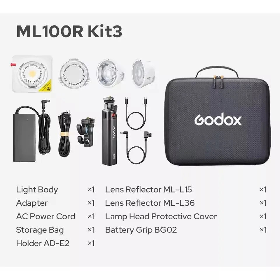 Godox ML100R 110W RGB LED Video Light 2800-6500K 11 FX Effects APP Control Godox Mount for Filmmaking/Live Streaming/Vlog