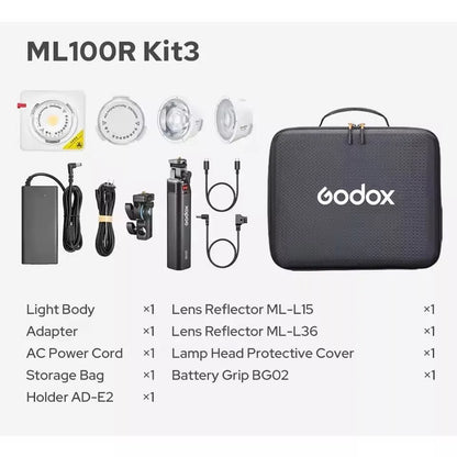 Godox ML100R 110W RGB LED Video Light 2800-6500K 11 FX Effects APP Control Godox Mount for Filmmaking/Live Streaming/Vlog