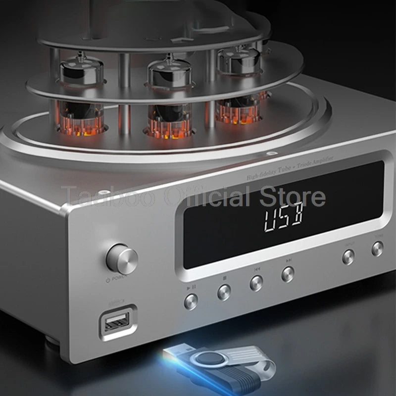Home Theater Set 5.0 Bluetooth Amplifier 75Wx2 Tube Amp with Aluminum Case 6.5inch Speakers 120W Loudspeakers For Home Studio DJ