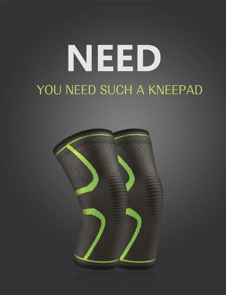 WOSWEIR-1 PC Elastic Knee Pads Nylon Sports Fitness Kneepad Fitness Gear Patella Brace Running Basketball Volleyball Support